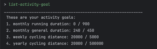 List returned by `list-activity-goal`